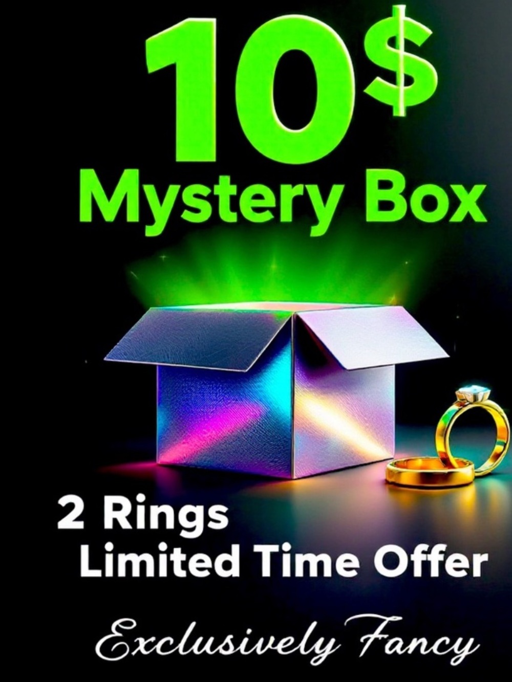 New!! $10 Mystery Box - 2 Rings Limited Time Offer!  NWT